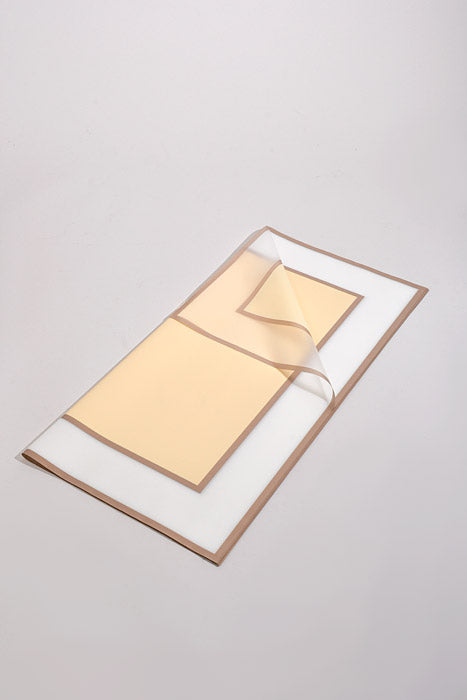 22.5" Gold Edge Flower Wrap Paper Yellow/White Pkg/20