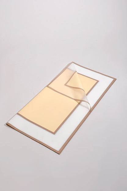 22.5" Gold Edge Flower Wrap Paper Yellow/White Pkg/20