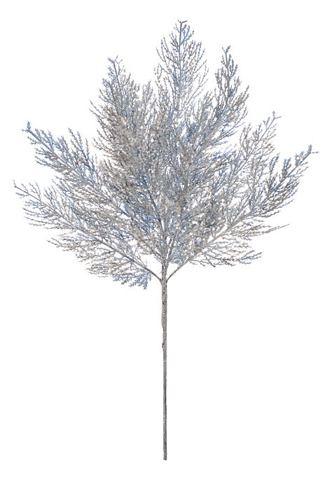 27" Glitter Pine Spray (Blue)