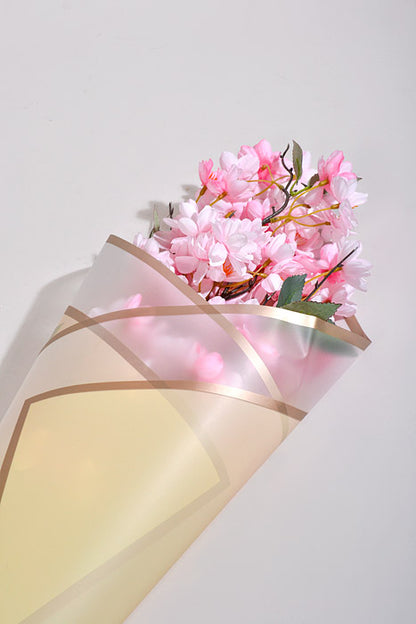 22.5" Gold Edge Flower Wrap Paper Yellow/White Pkg/20