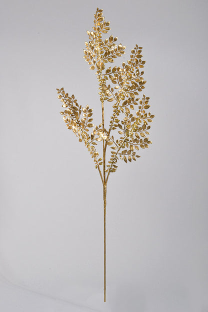 33" Fern Metallic Spray Gold