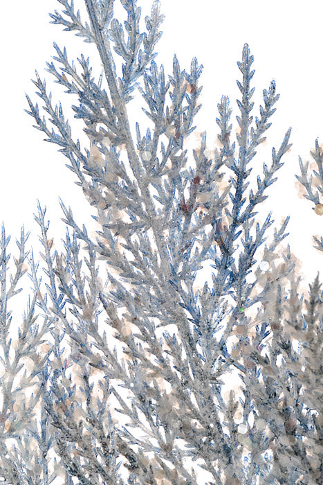 27" Glitter Pine Spray (Blue)