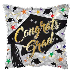 17&quot; Pillow Balloon Congrats To The Grad Prismatic