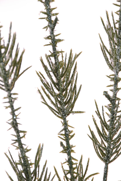 29.75" Glittered Pine Spray Green/Silver