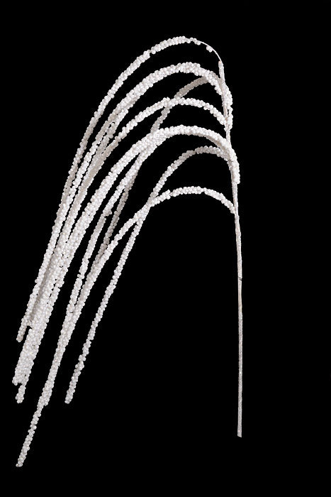 43" Glitter Hanging Spray White