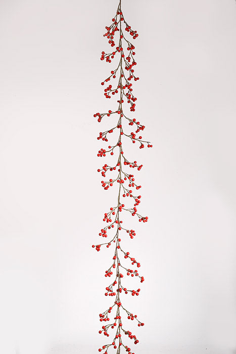 6Ft Berry Garland Red