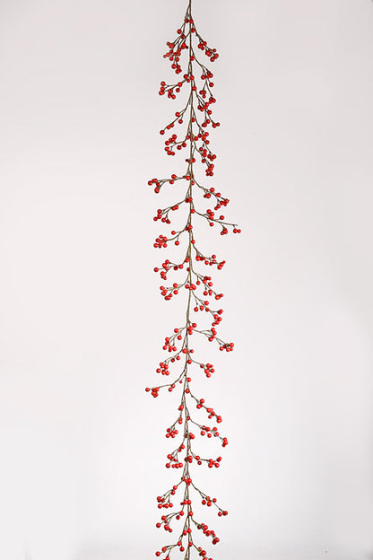 6Ft Berry Garland Red