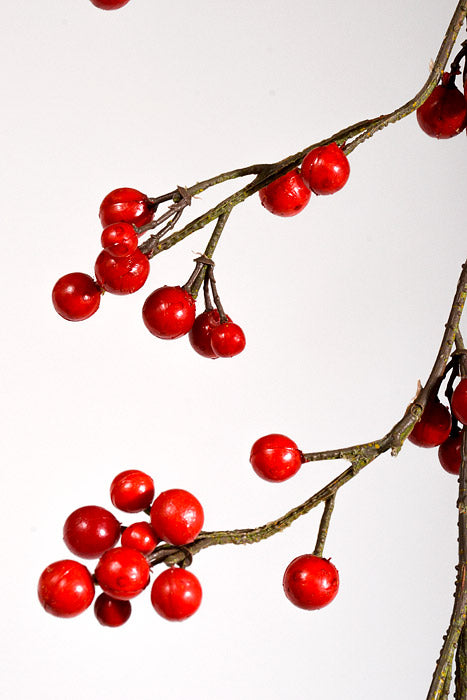6Ft Berry Garland Red