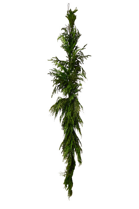 72" Luxury Cyprus Norfolk Pine Swag Natural Green