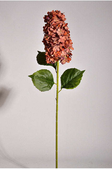 31.5" Silk Hydrangea Spray Rust