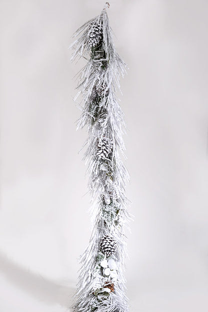 6Ft Snow Sugar Pine Garland Green/White