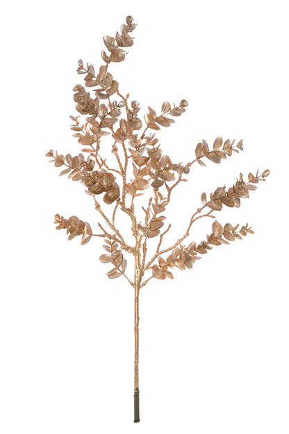 19.5" Metallic Eucalyptus Spray (Champagne)