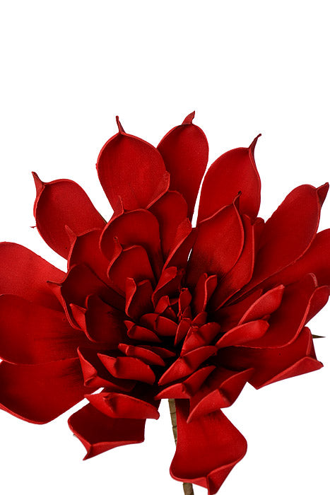 33" Succulent Flower Stem Red