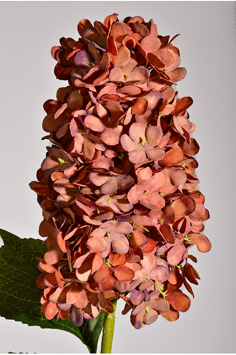 31.5" Silk Hydrangea Spray Rust