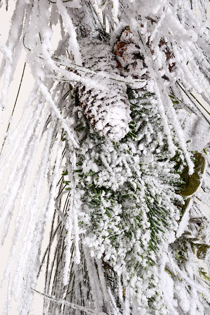 6Ft Snow Sugar Pine Garland Green/White