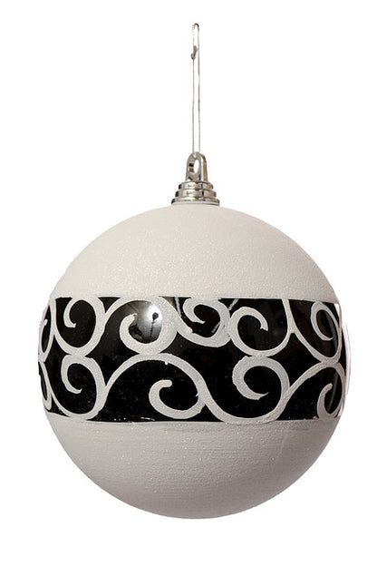 200Mm Ornament Ball Black/White