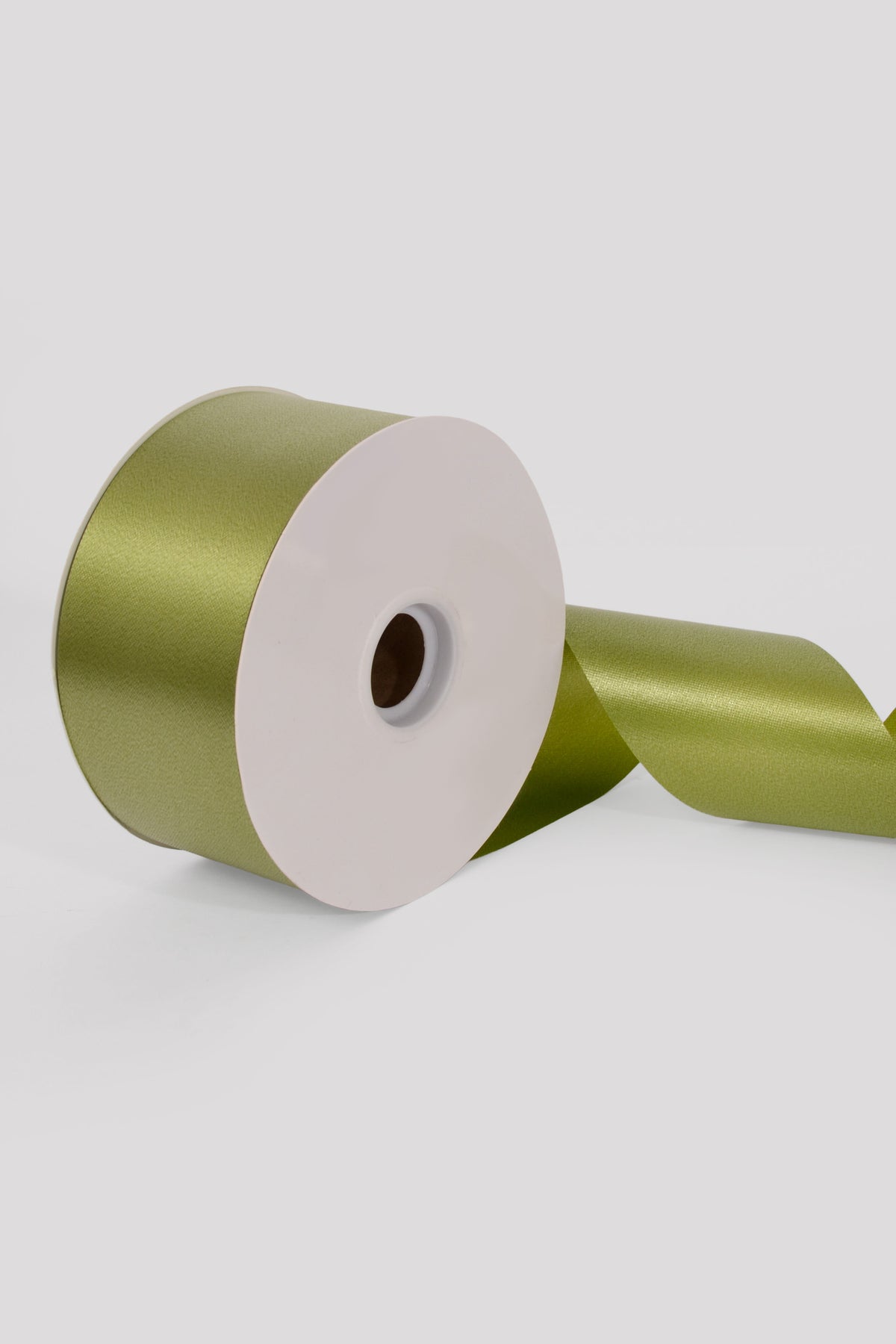 2.75" X 100Y Water Resistant Floral Satin Ribbon Green Leaf
