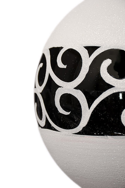 200Mm Ornament Ball Black/White