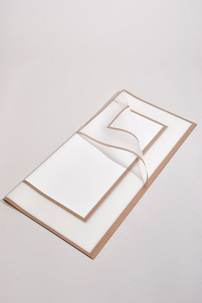 22.5" Gold Edge Flower Wrap Paper White Pkg/20