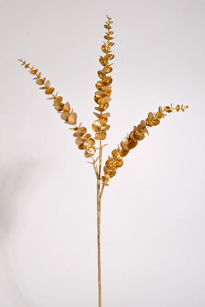 36" Eucalyptus Spray Gold