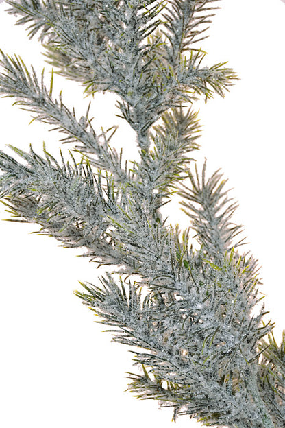 6" Iced Pine Garland Green Ice
