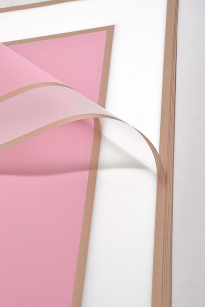 22.5" Gold Edge Flower Wrap Paper Lavender/White Pkg/20