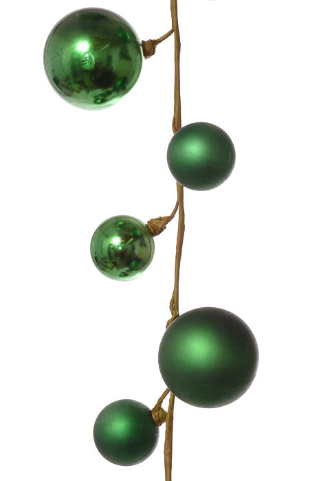 40&quot; Mixed Plastic Ball Ornament Holiday Green
