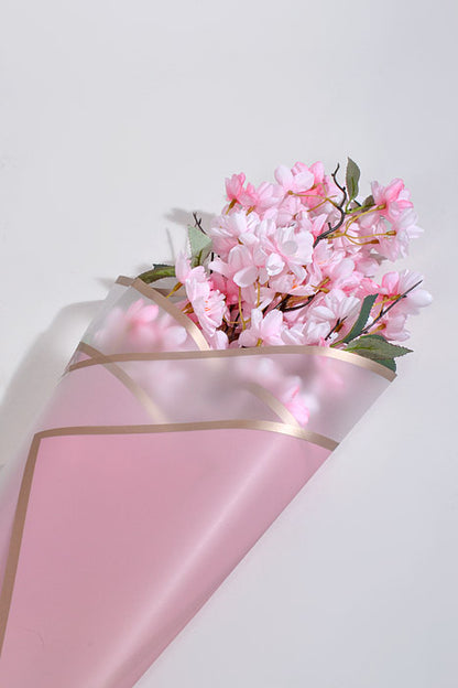 22.5" Gold Edge Flower Wrap Paper Lavender/White Pkg/20