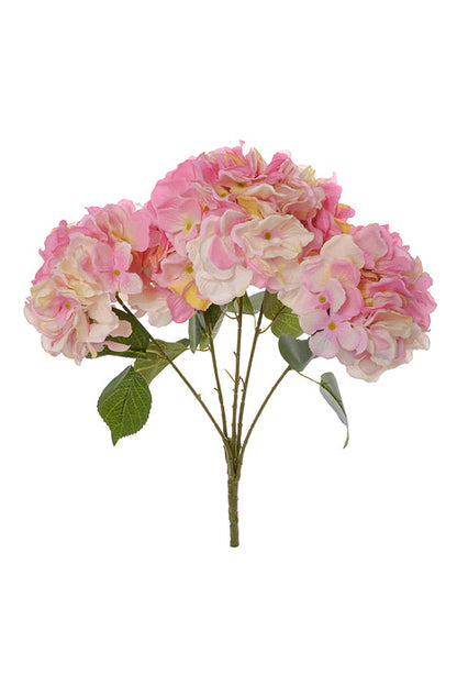 20" Silk Hydrangea Bush (Mauve Pink)