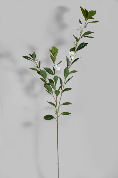 57" Artificial Jasmine Leaf W/ Flower Spray Green/White