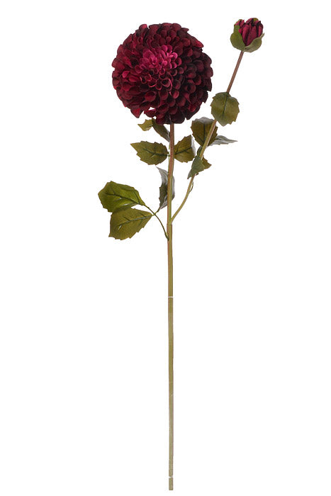 31" Silk Dahlia Spray Burgundy/Orchid
