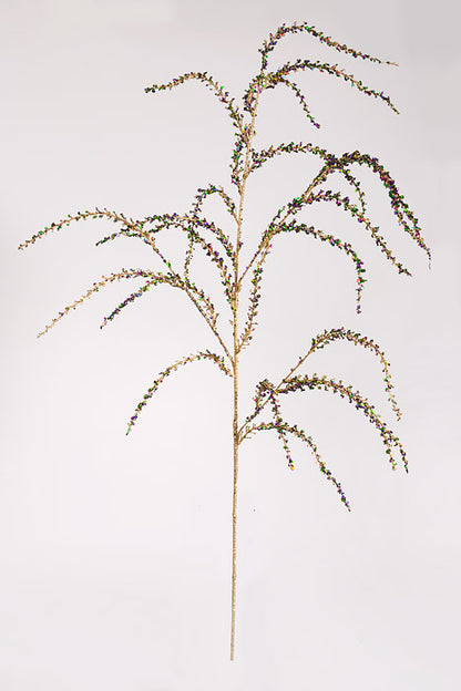54" Glittered Amaranthus Spray Purple/Gold