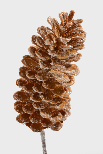 39" Plastic Winter Iced Cone Spray Natural