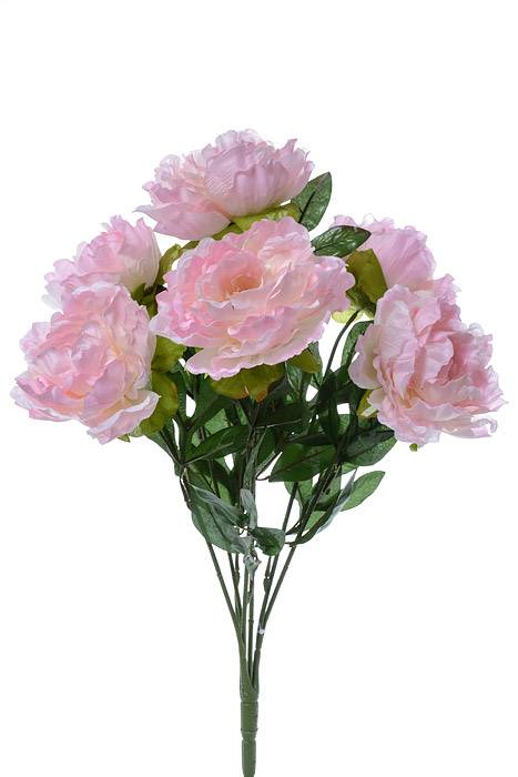 22" Silk Peony Bush Light Pink
