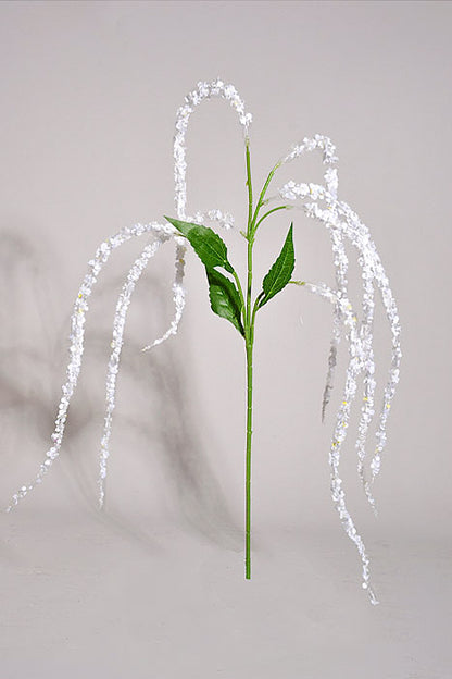 35.5" Artificial Amaranthus Hanging Spray White