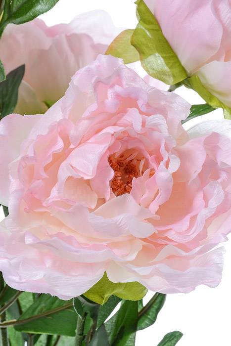 22" Silk Peony Bush Light Pink