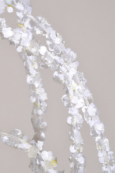 35.5" Artificial Amaranthus Hanging Spray White