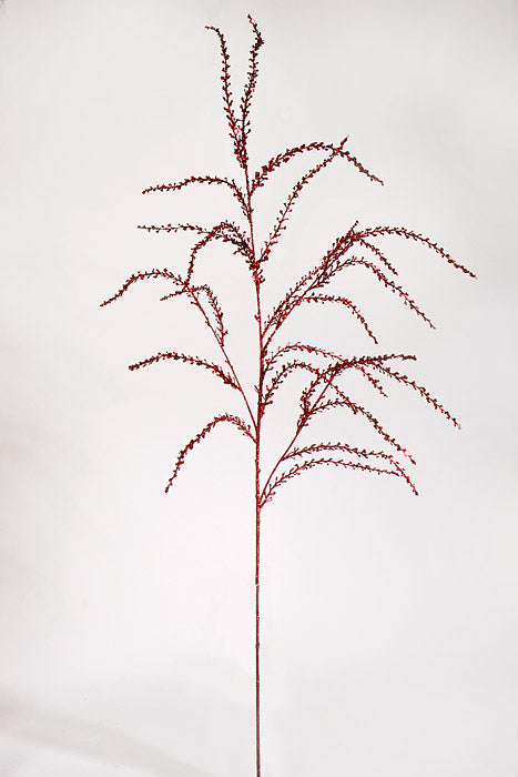 54" Glittered Amaranthus Spray Red