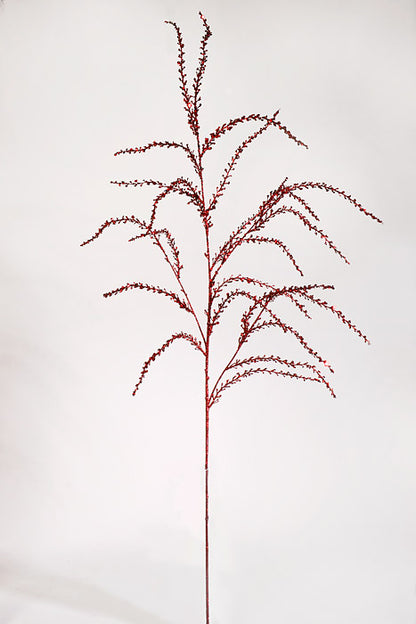 54" Glittered Amaranthus Spray Red