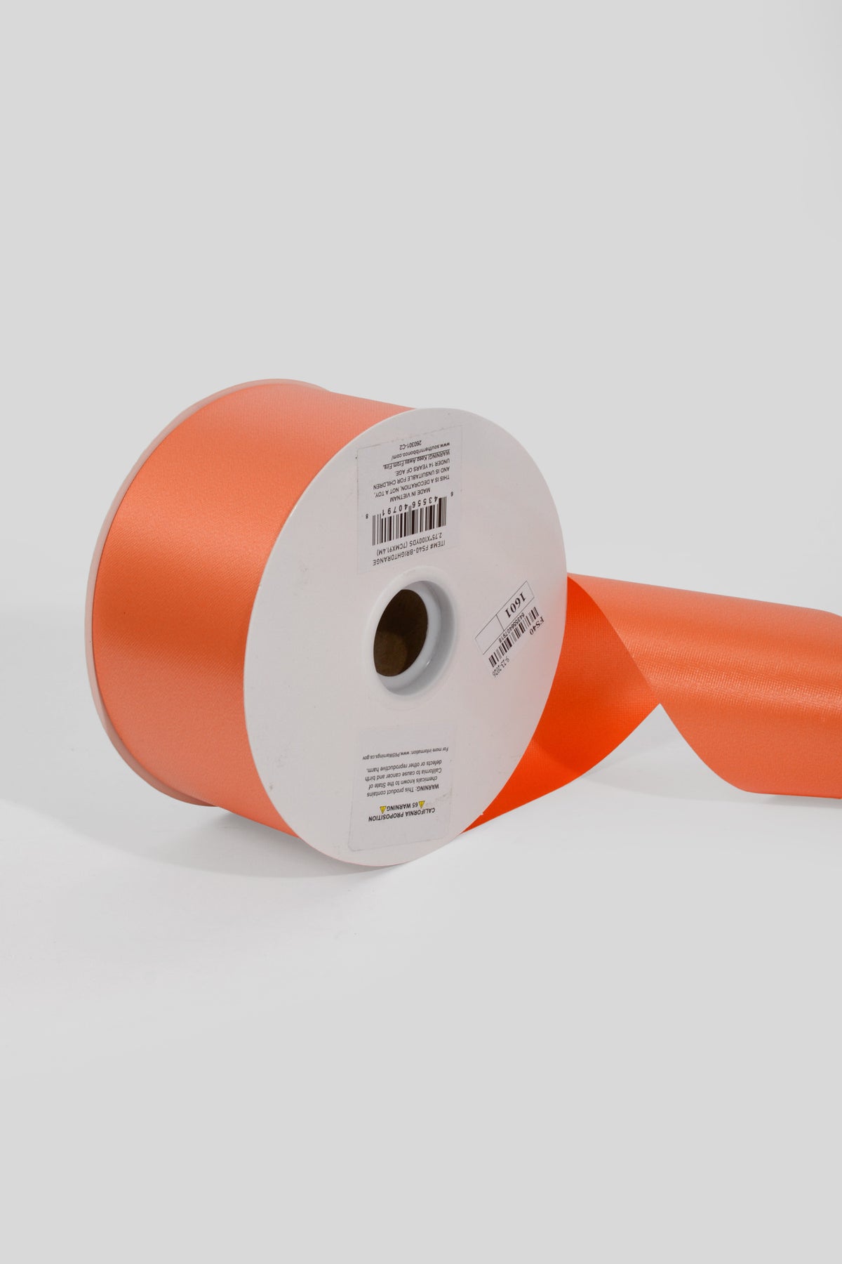 2.75" X 100Y Water Resistant Floral Satin Ribbon Bright Orange