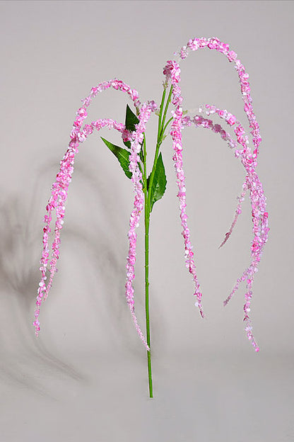 35.5" Artificial Amaranthus Hanging Spray Pink