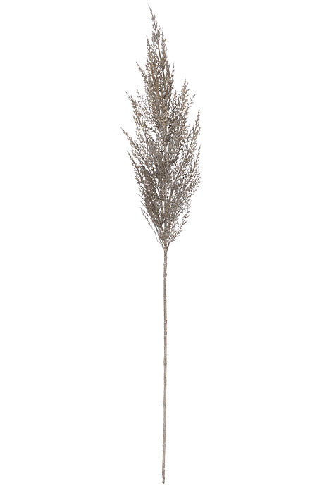 36" Frosted Metallic Pampas Grass Spray Silver