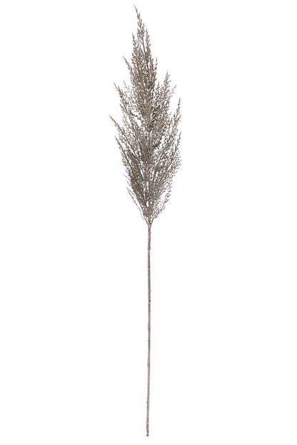 36" Frosted Metallic Pampas Grass Spray Silver