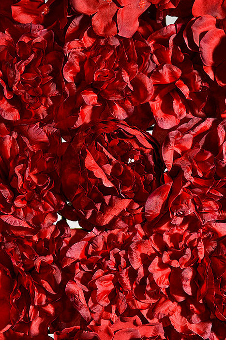 16" X 24" Silk Hydrangea Peony Mat Red