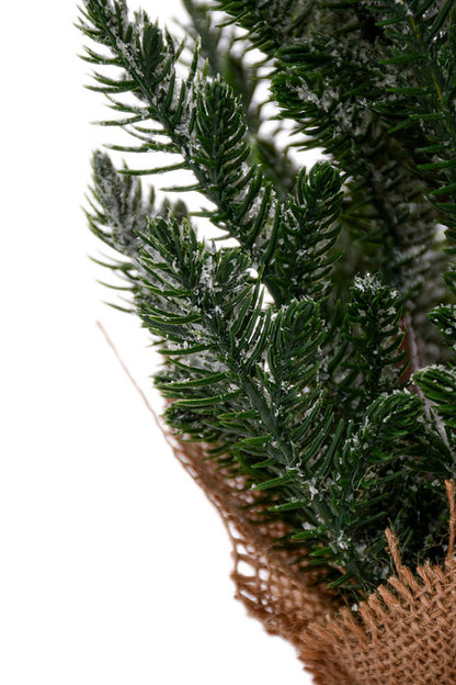 24" Snow Pine With Pot Green/White