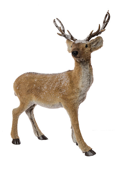 22" X 15.5" Deer With Snow Brown