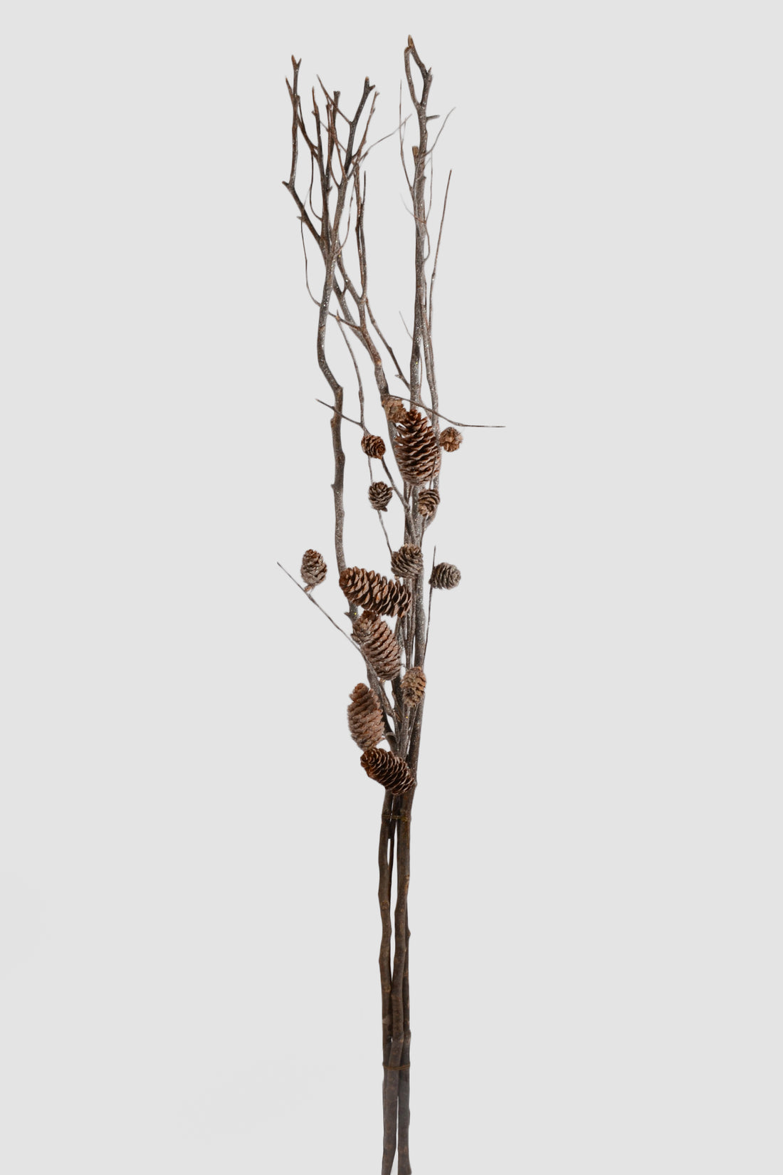 45" Glittered Pine Cone Bundle Brown