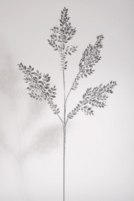 33" Fern Metallic Spray Grey