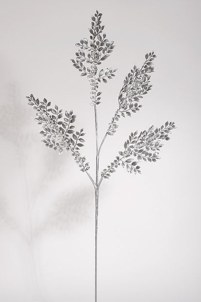 33" Fern Metallic Spray Grey