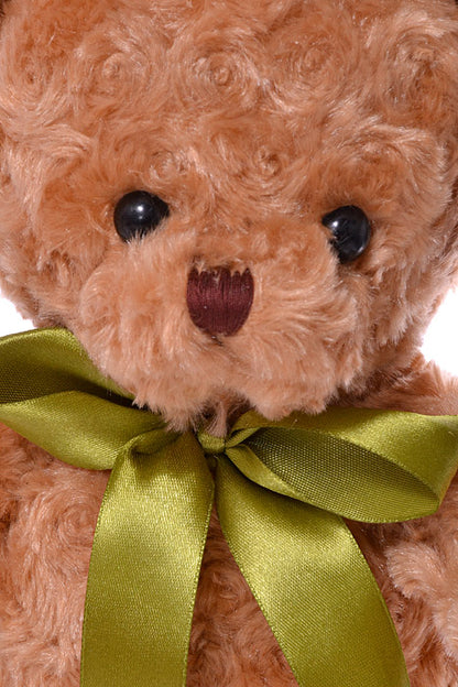 12" Teddy Bear With Bow (Light Brown)
